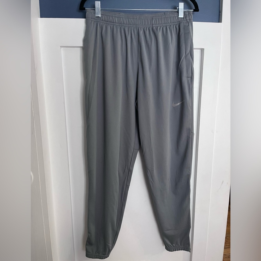 Nike Men's Challenger Running Pants Smoke Gray/Reflective Silver Snap Pockets